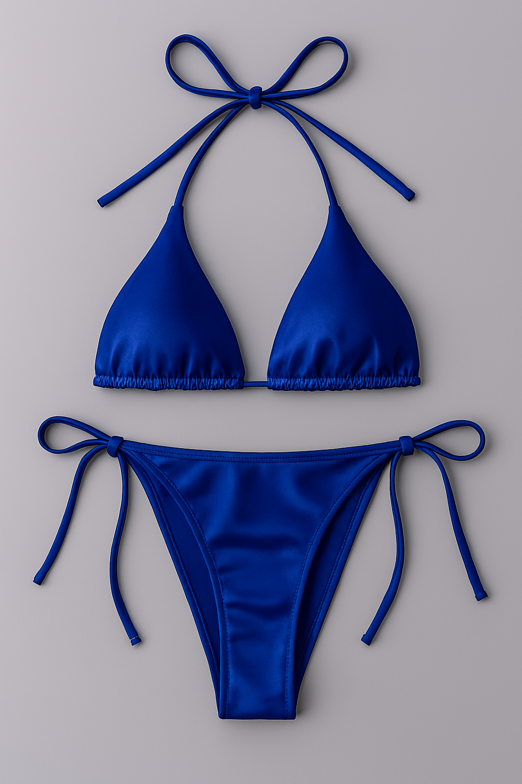 Women’s Bikini Set – Halter Neck Triangle Top & Adjustable Side-Tie Bottom - Image 2