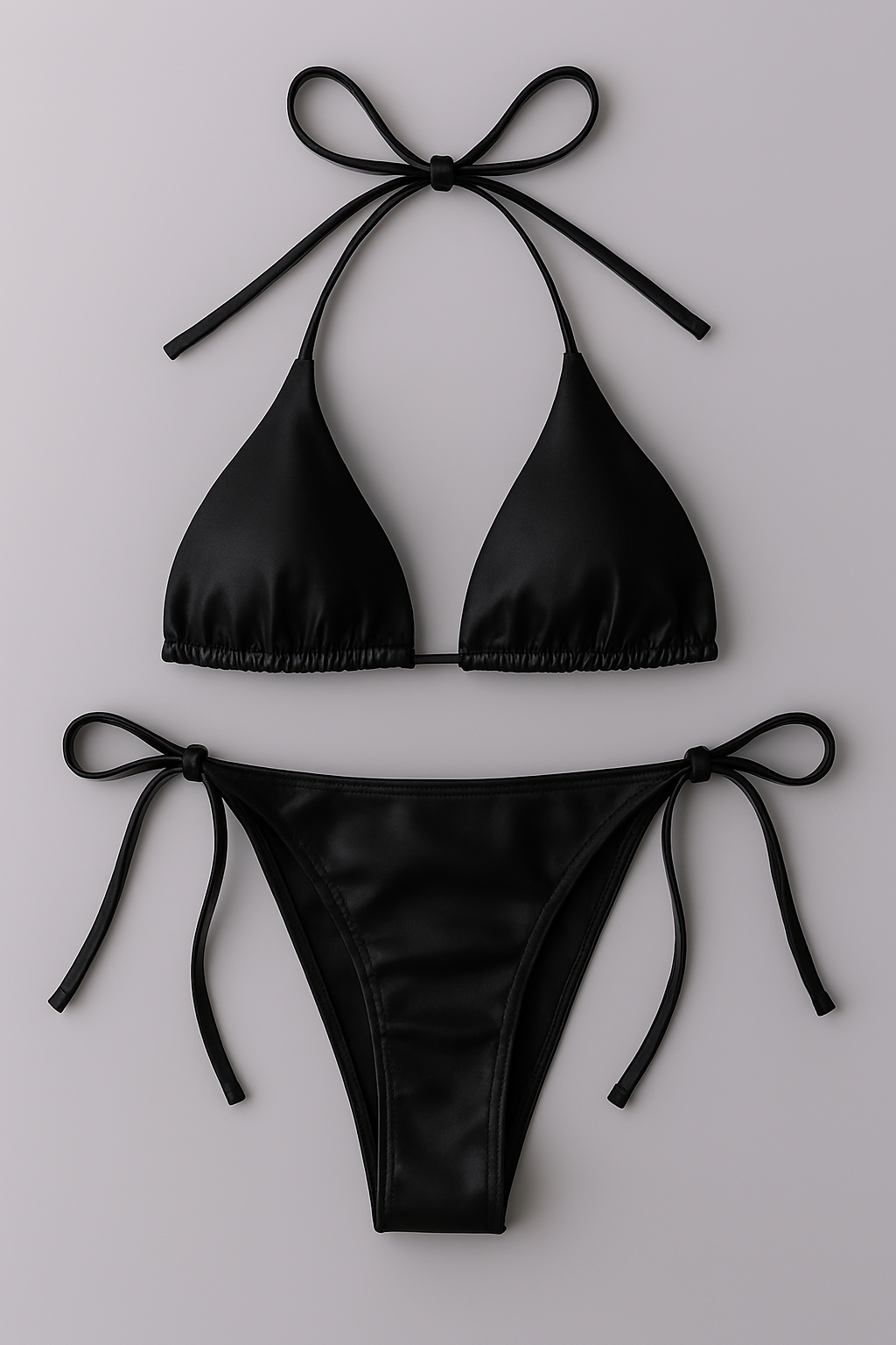 Women’s Bikini Set – Halter Neck Triangle Top & Adjustable Side-Tie Bottom - Image 3