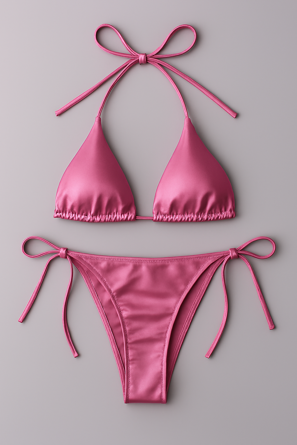 Women’s Bikini Set – Halter Neck Triangle Top & Adjustable Side-Tie Bottom - Image 5