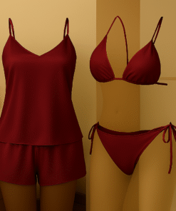 Alternative view of Premium Satin Sleepwear & Lingerie Combo