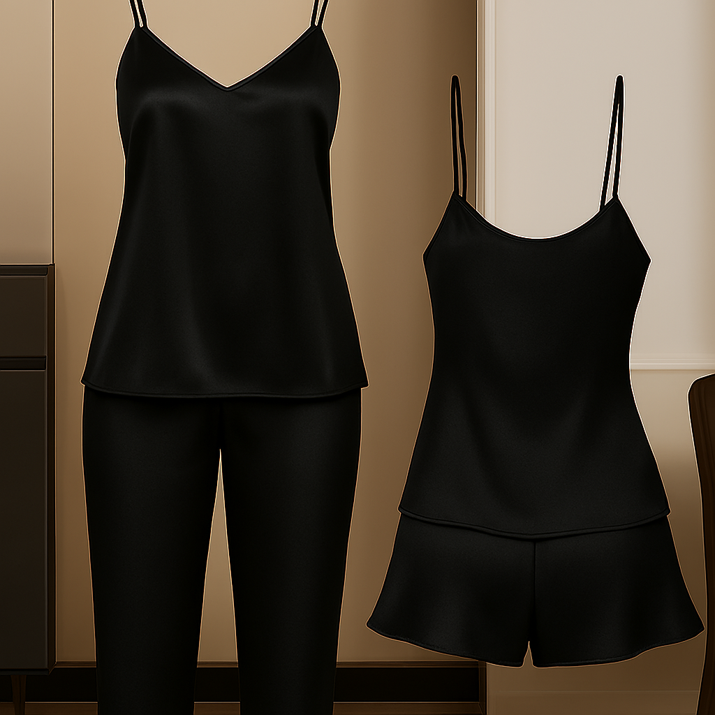 3-Piece Satin Sleepwear Set - Image 4