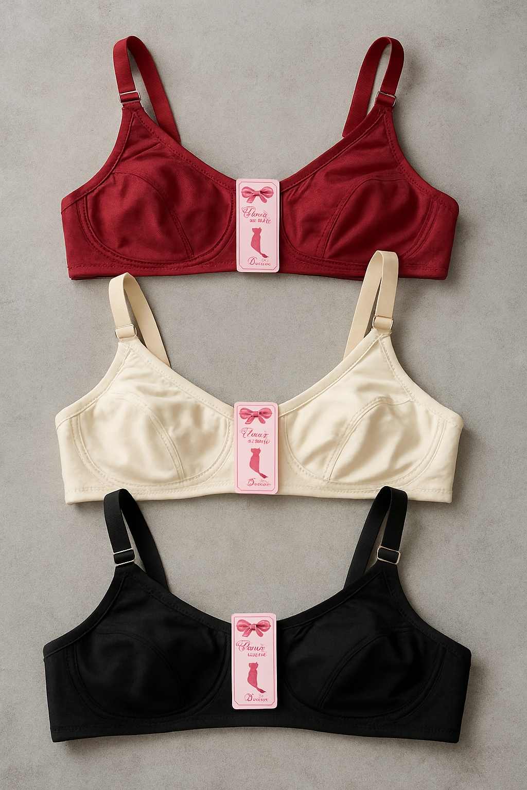 Jersey High Quality Soft Stuff Non-Padded Bra (Random Color) - Image 2