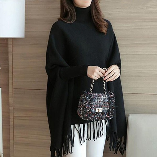Winter Fleece Poncho for Women