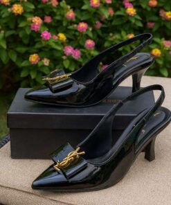 Elegant Black Kitten Heel Shoes For Women