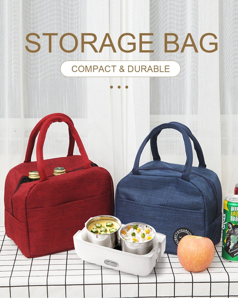 Portable Thermal Insulated Lunch Bag – Perfect For School, Office, Outing, And Picnic