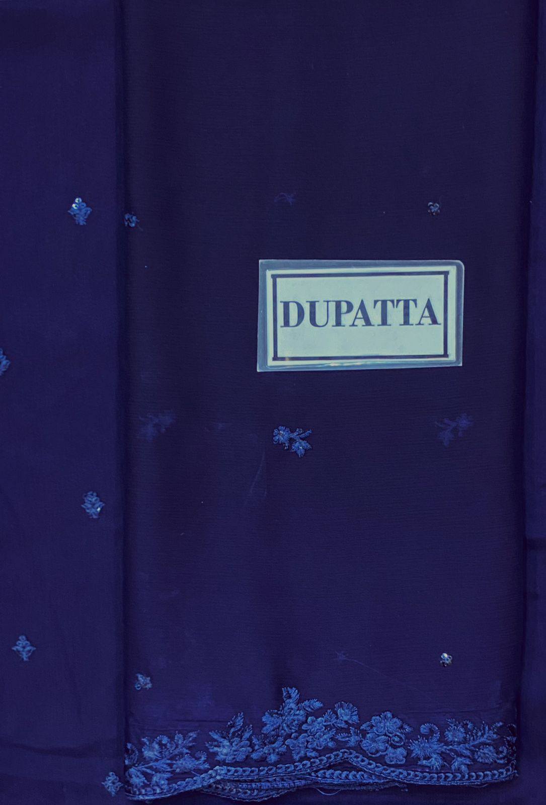 Azure - Semi Pure Embroidered Chiffon Suit - Image 7