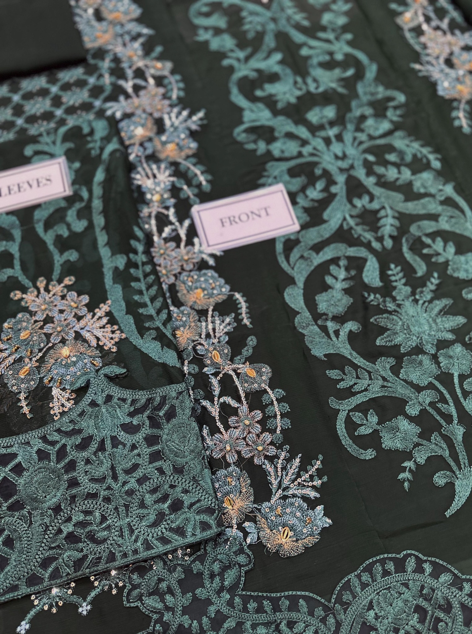 Maria B - Embroidered Chiffon Suit - Image 8