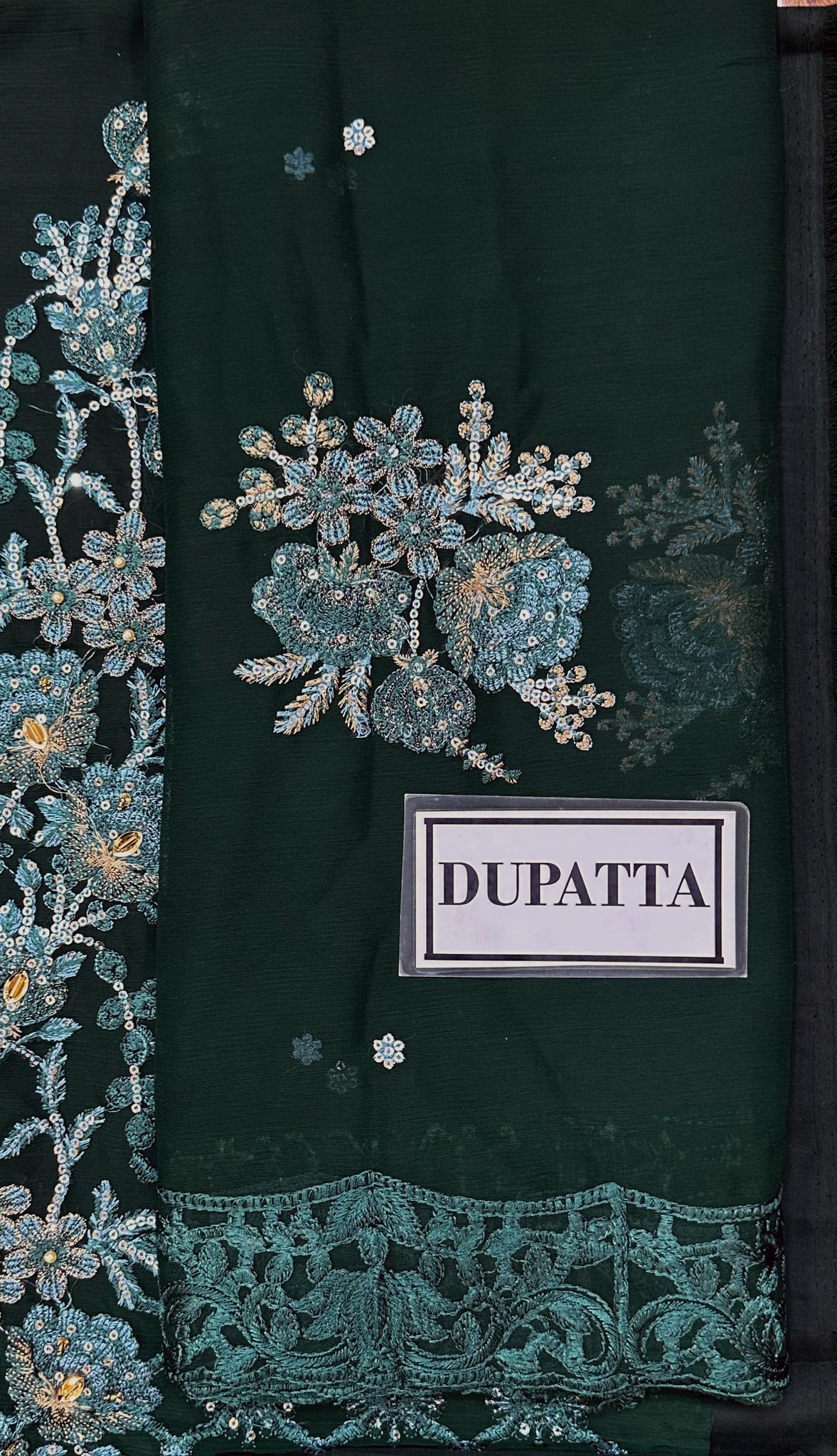 Maria B - Embroidered Chiffon Suit - Image 9