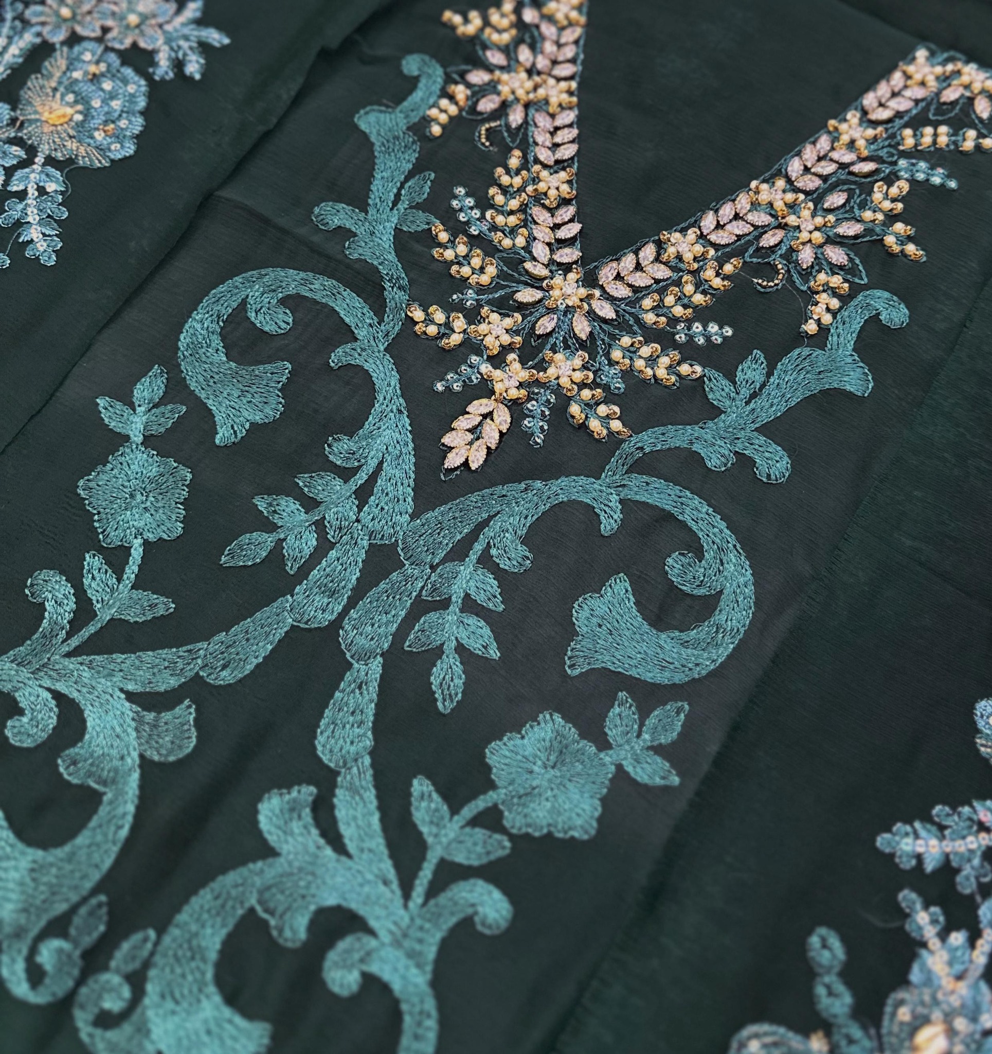 Maria B - Embroidered Chiffon Suit - Image 5