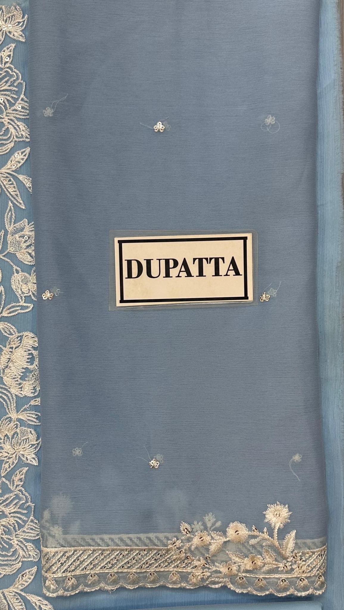 Azure - Semi Pure Embroidered Chiffon Suit - Image 13