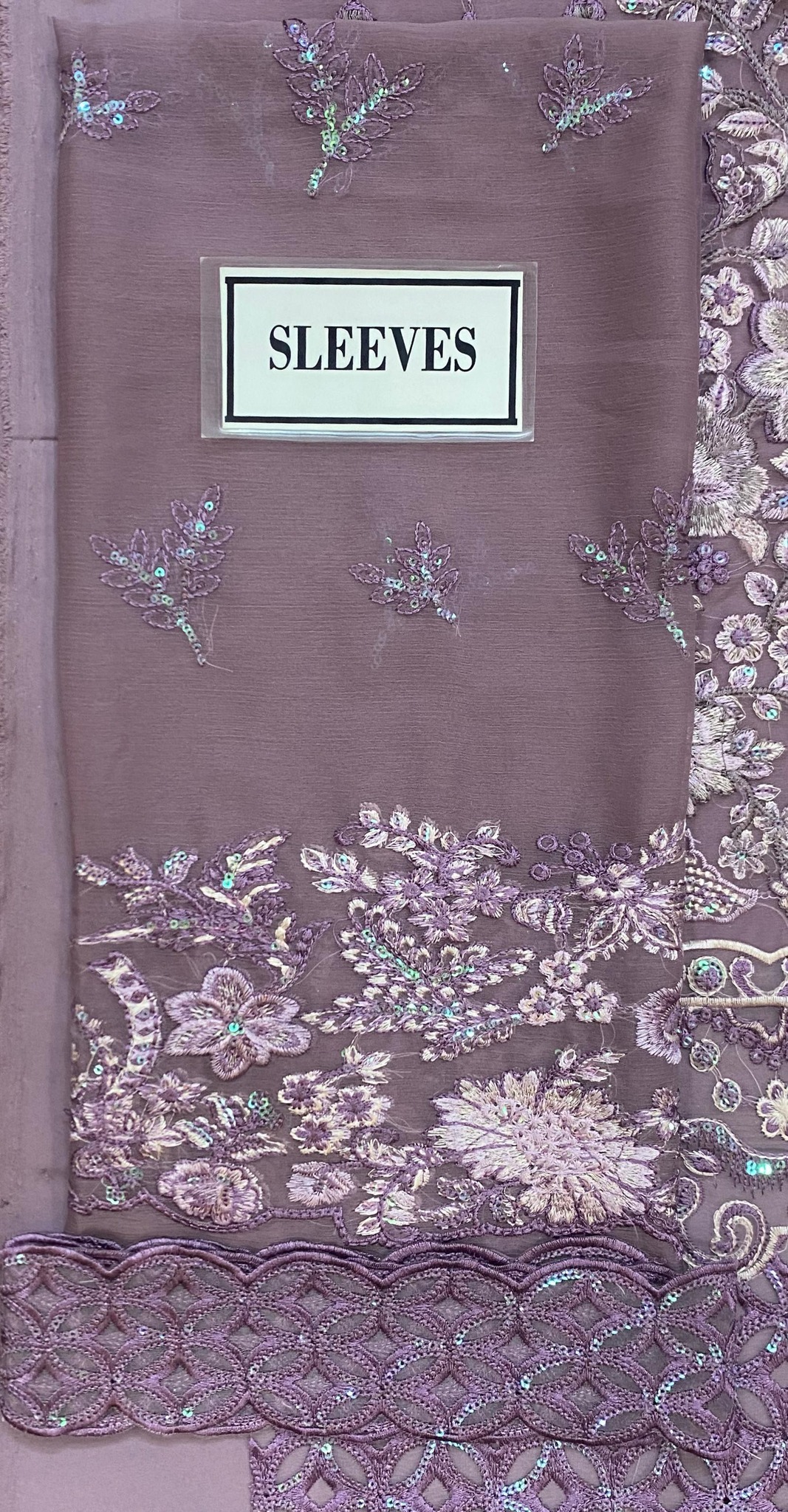 Luxury Semi Pure Embroidered Chiffon Suit - Image 7