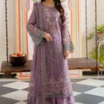 Luxury Semi Pure Embroidered Chiffon Suit
