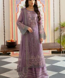 Luxury Semi Pure Embroidered Chiffon Suit