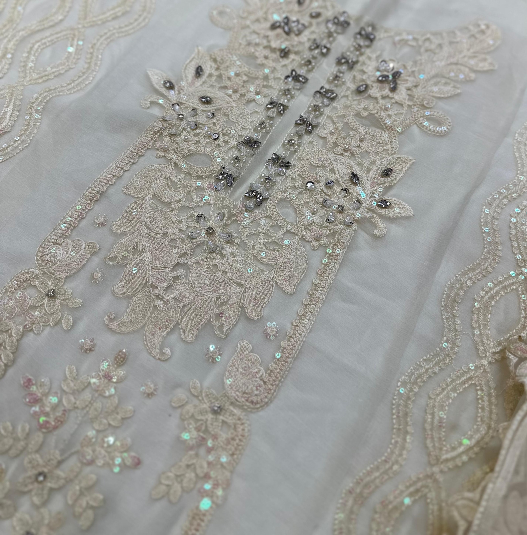 Maria B - Embroidered Chiffon Suit - Image 6