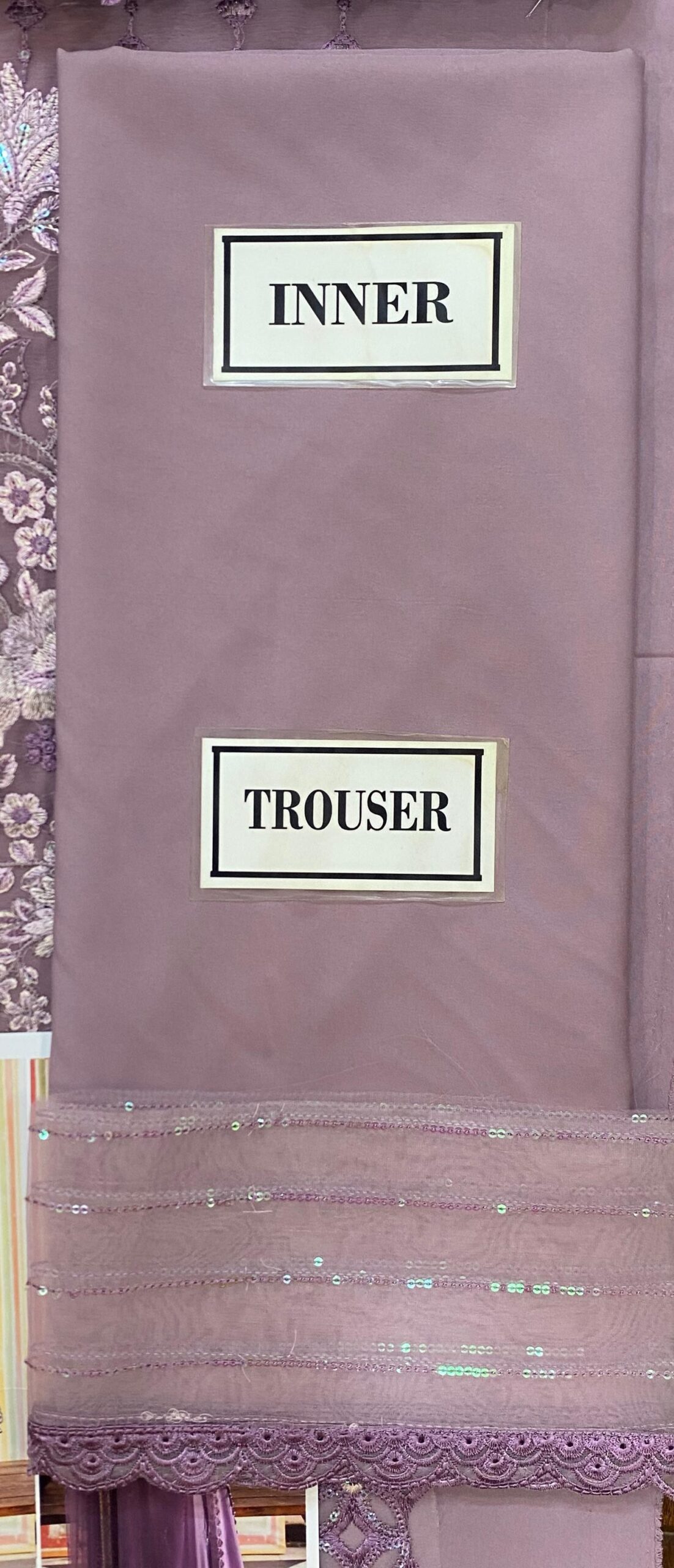 Luxury Semi Pure Embroidered Chiffon Suit - Image 8