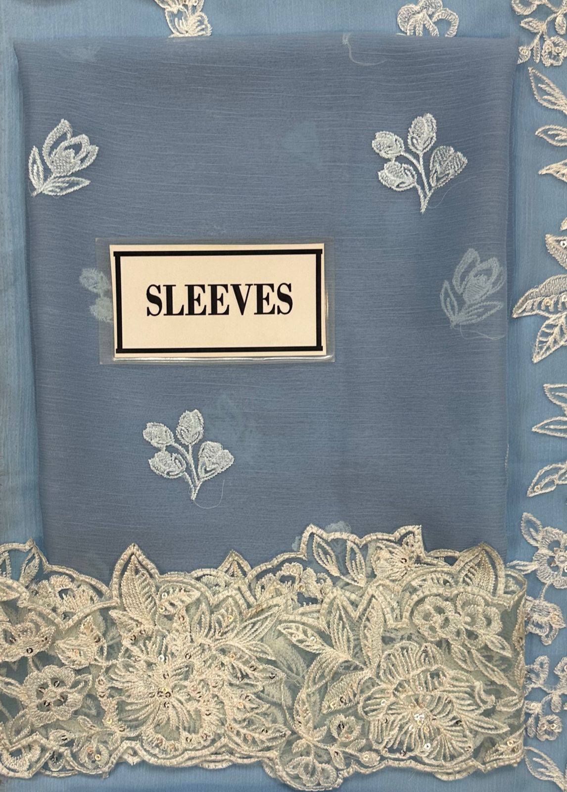 Azure - Semi Pure Embroidered Chiffon Suit - Image 7