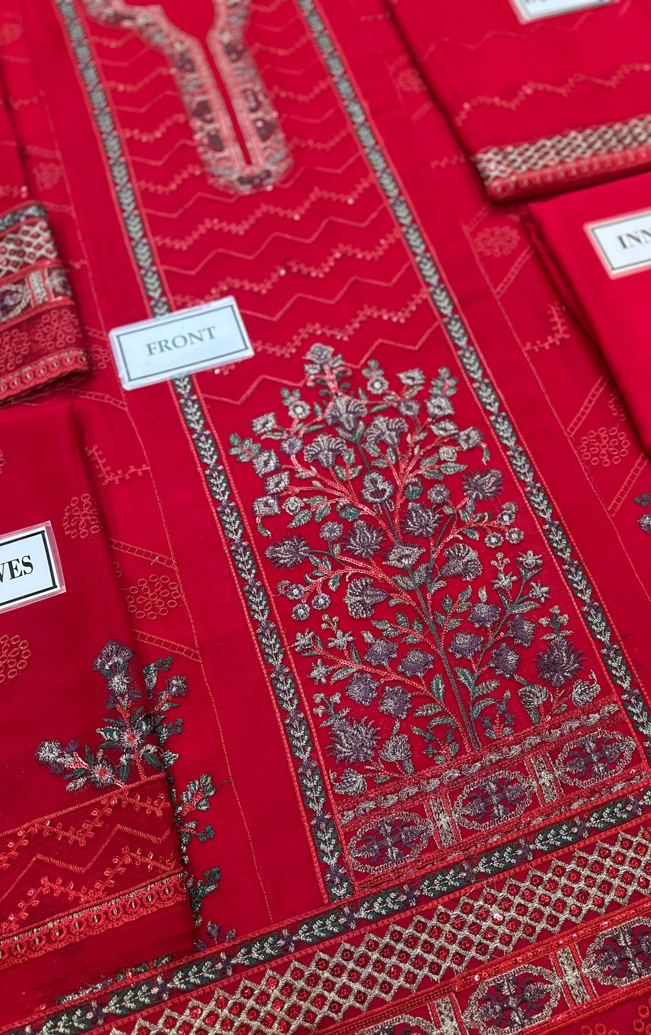 Baroque - Embroidered Chiffon Suit - Image 12