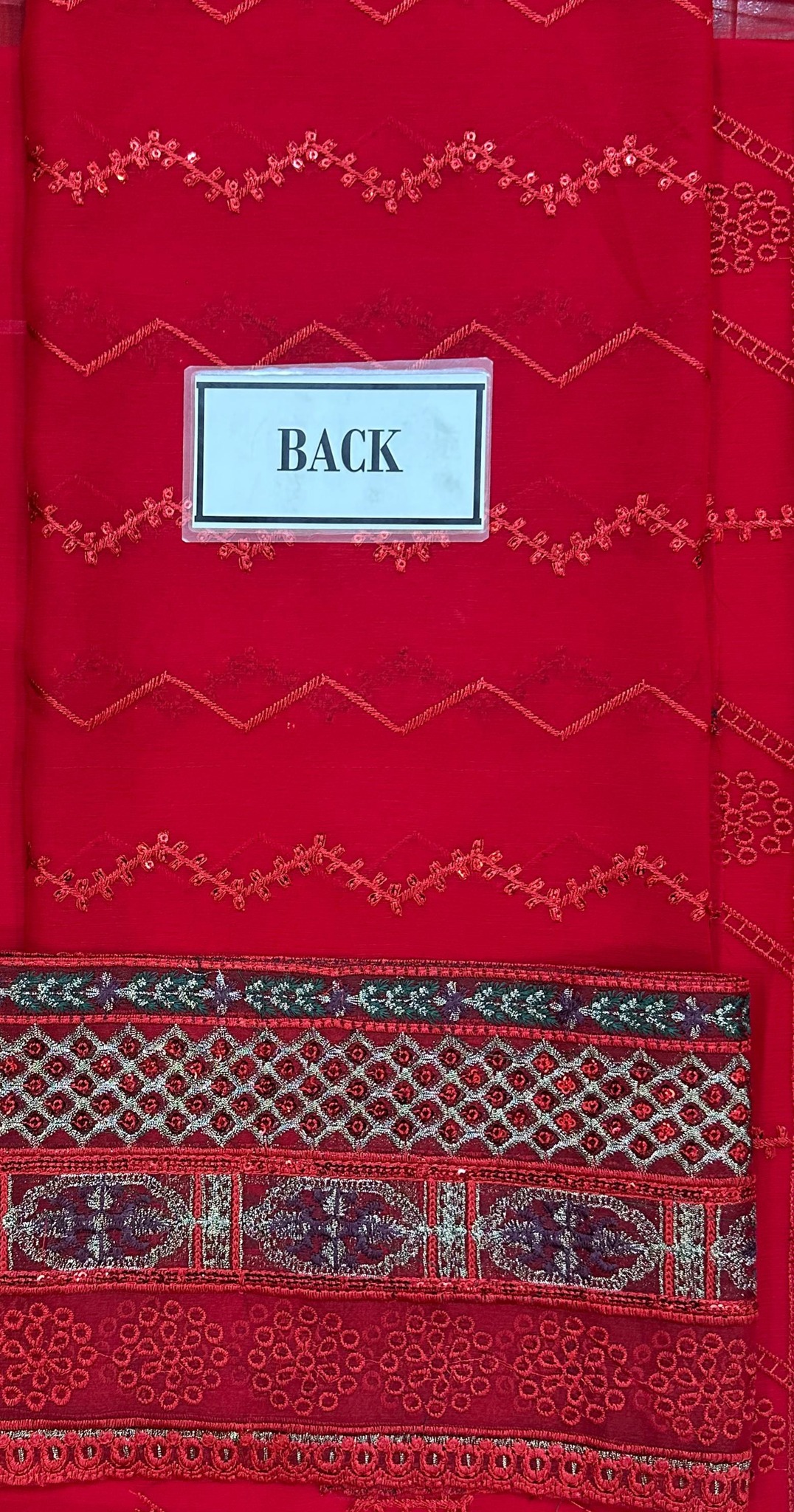 Baroque - Embroidered Chiffon Suit - Image 7