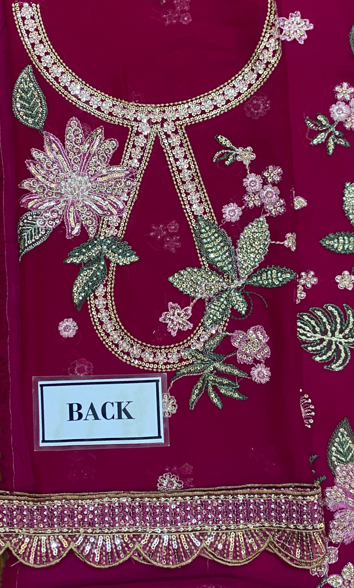 Jazmin - Semi Pure Embroidered Chiffon Suit - Image 5