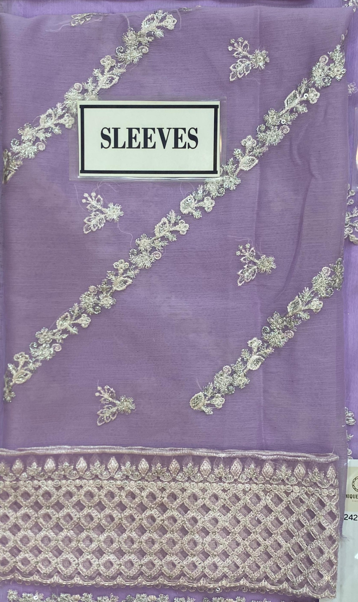 Azure - Semi Pure Embroidered Chiffon Suit - Image 6