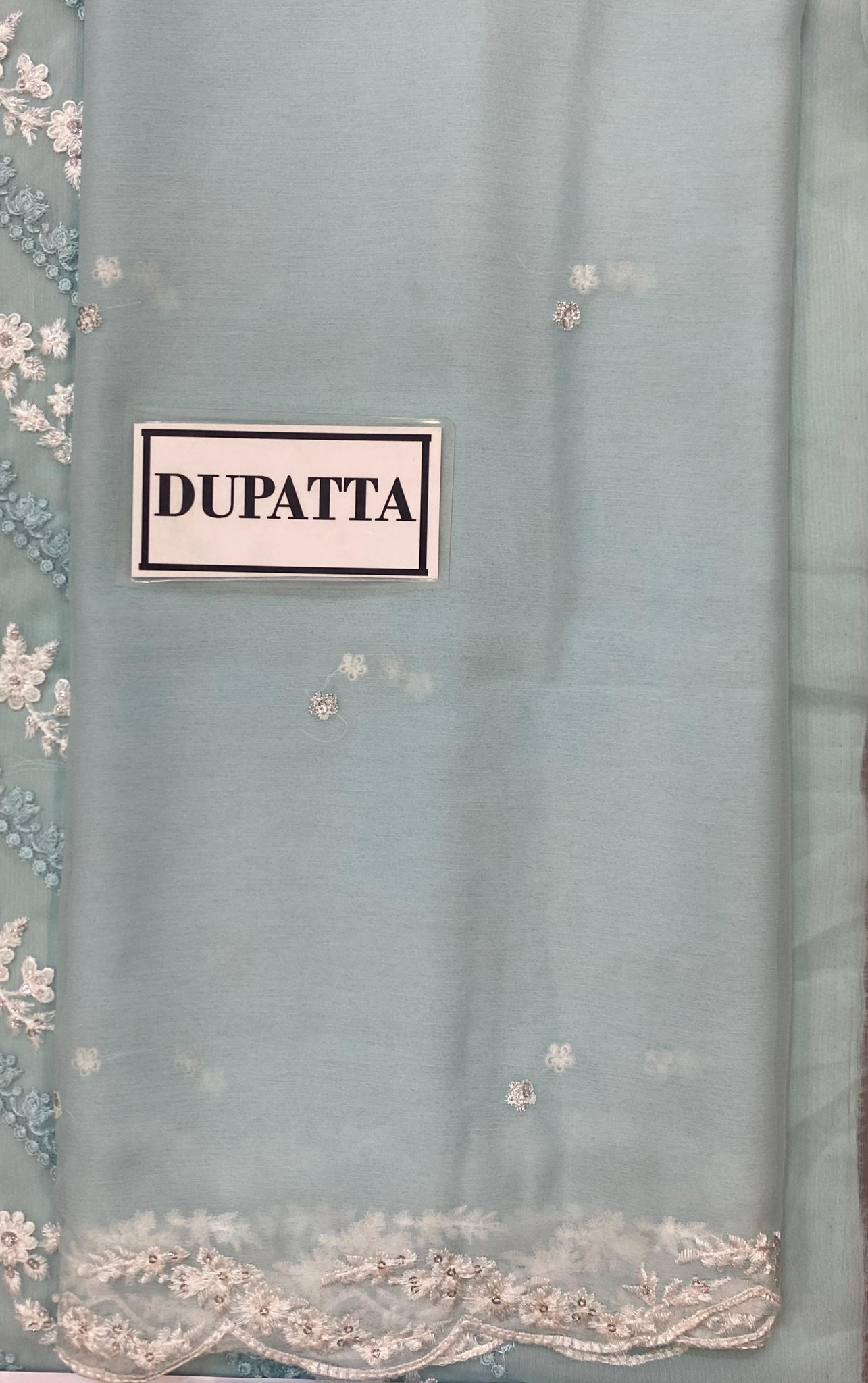 Azure - Semi Pure Embroidered Chiffon Suit - Image 8