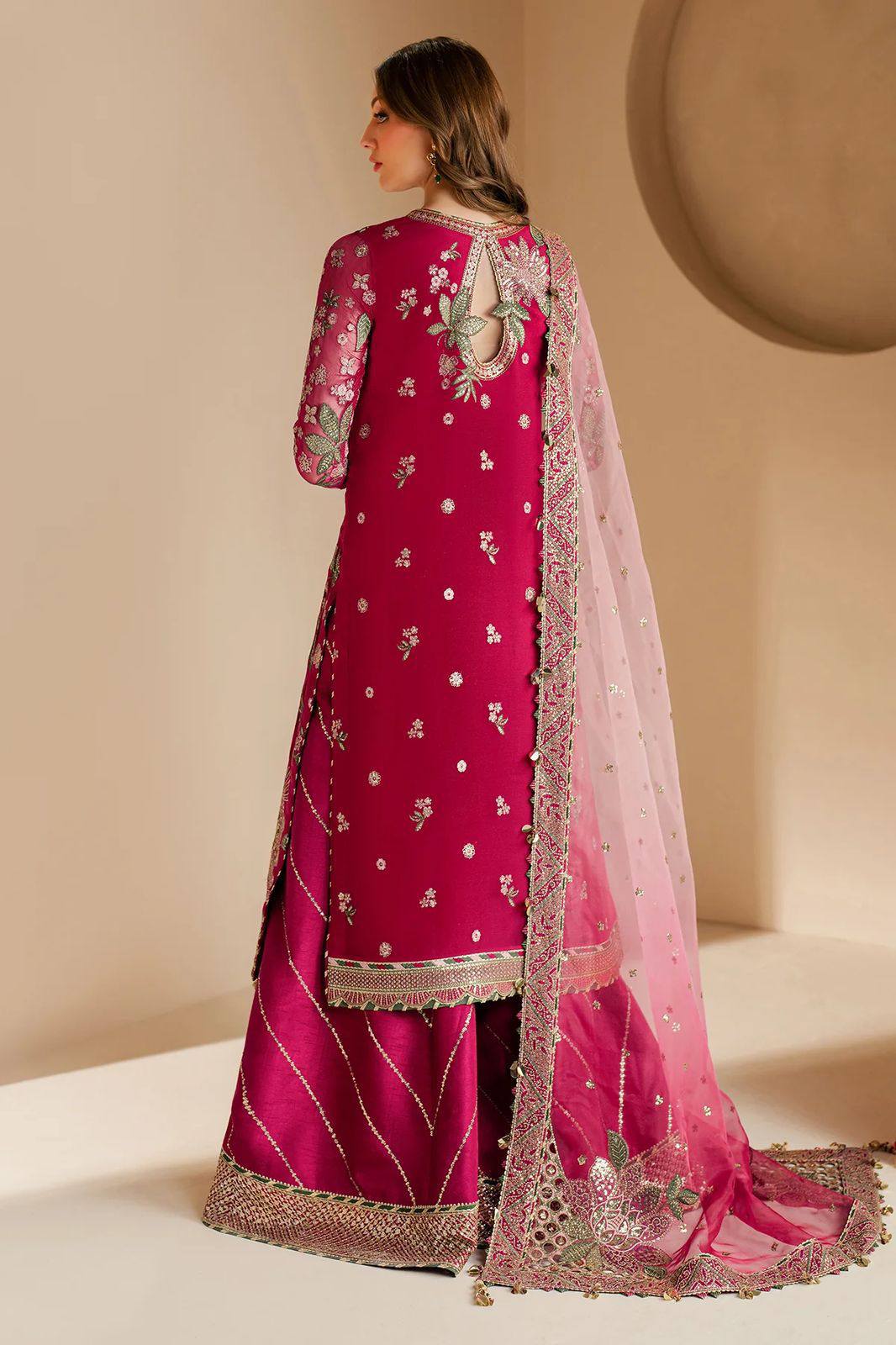 Jazmin - Semi Pure Embroidered Chiffon Suit - Image 4