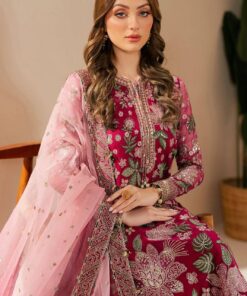 Alternative view of Jazmin - Semi Pure Embroidered Chiffon Suit