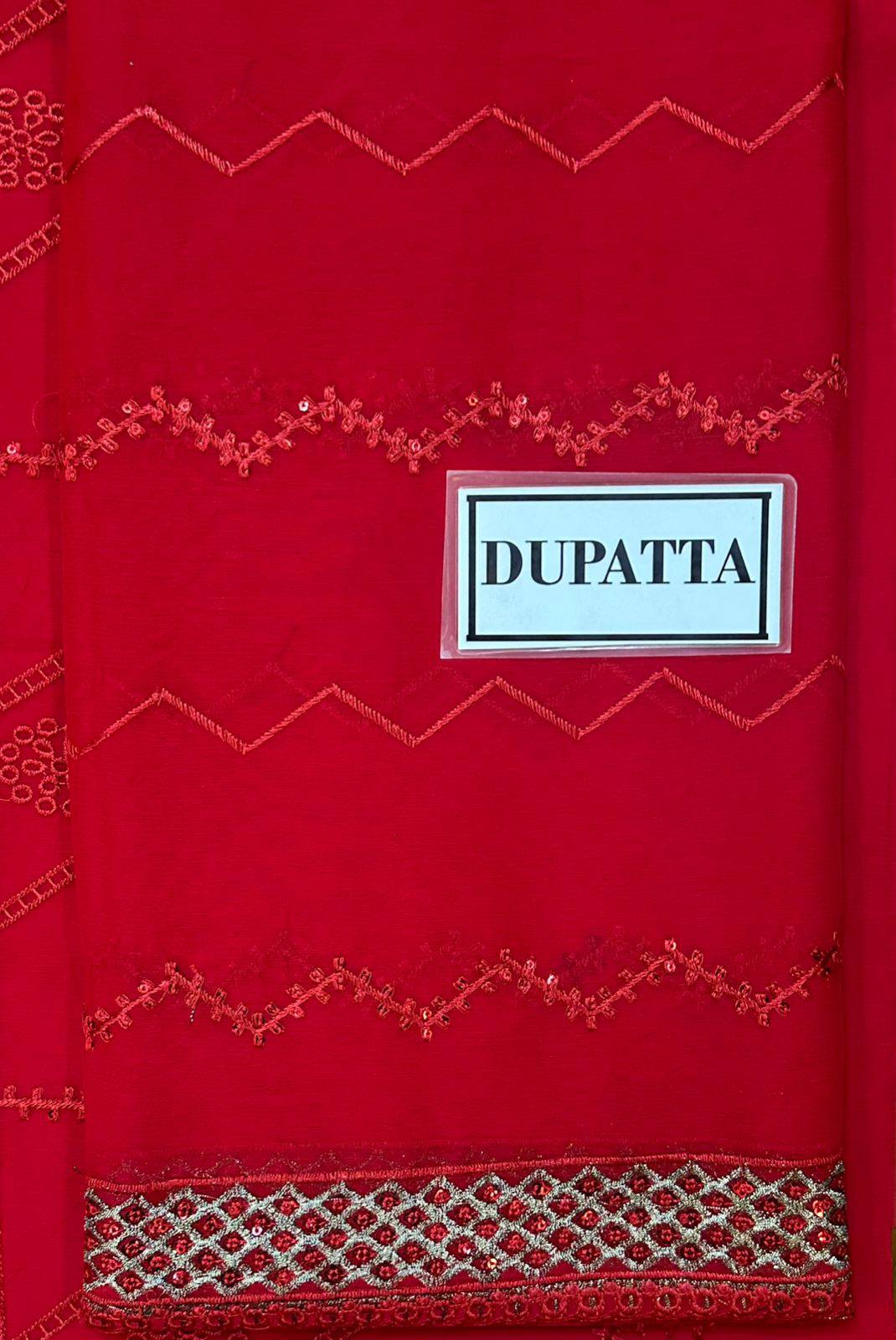 Baroque - Embroidered Chiffon Suit - Image 9