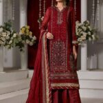 Baroque - Embroidered Chiffon Suit