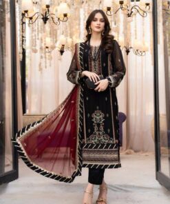 Maria B - Embroidered Chiffon Suit