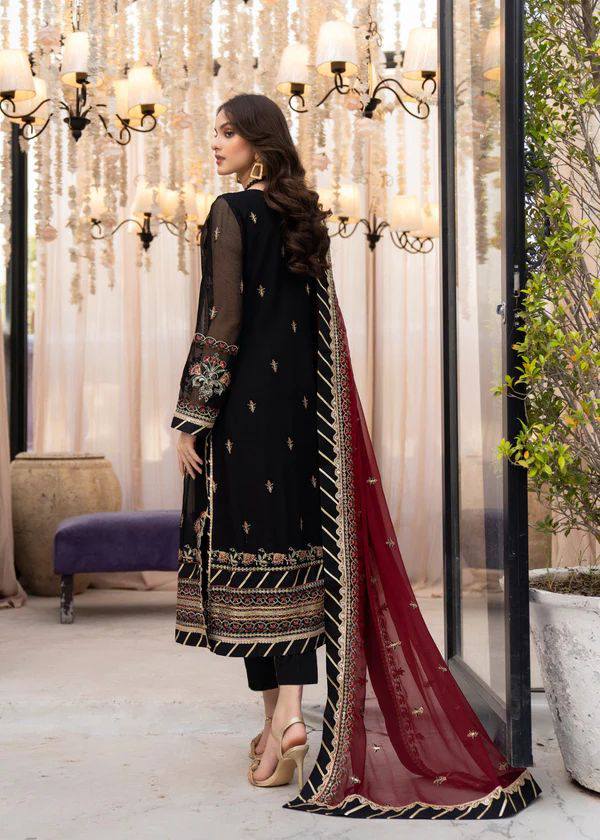 Maria B - Embroidered Chiffon Suit - Image 5