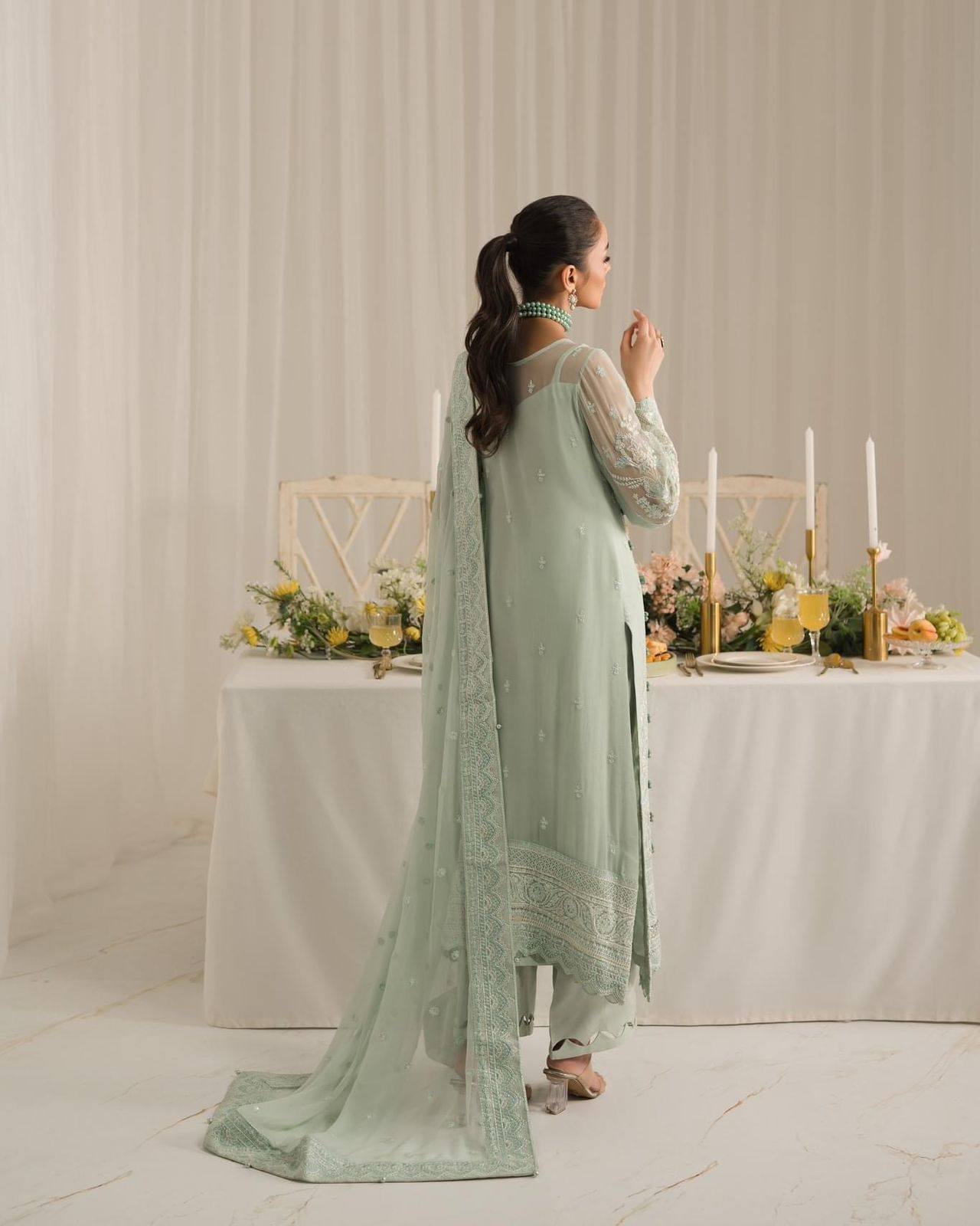 Gulaal – Semi Pure Chiffon Embroidered Suit - Image 5