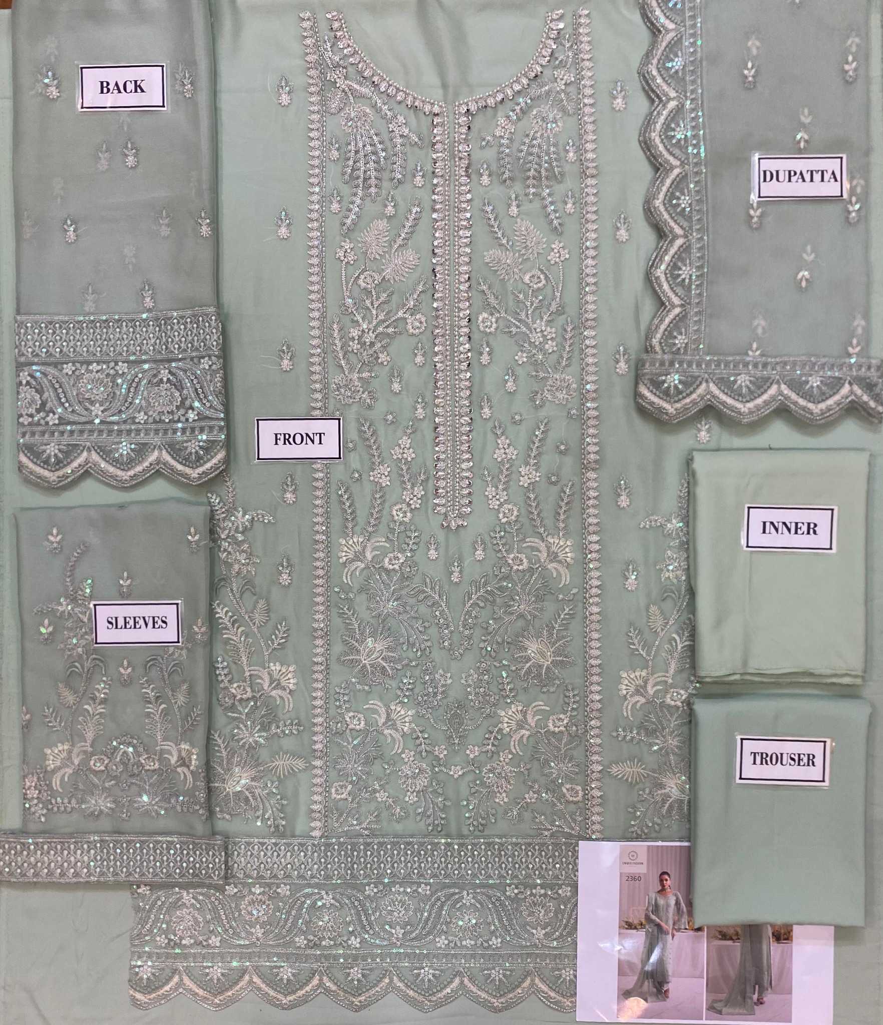 Gulaal – Semi Pure Chiffon Embroidered Suit - Image 6