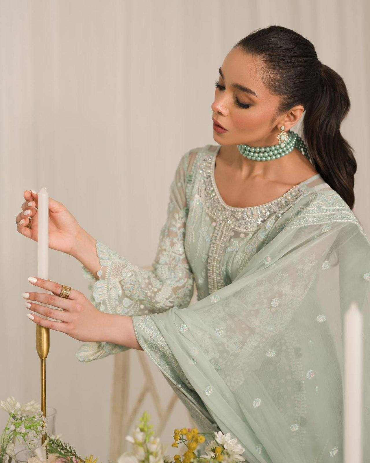 Gulaal – Semi Pure Chiffon Embroidered Suit - Image 3
