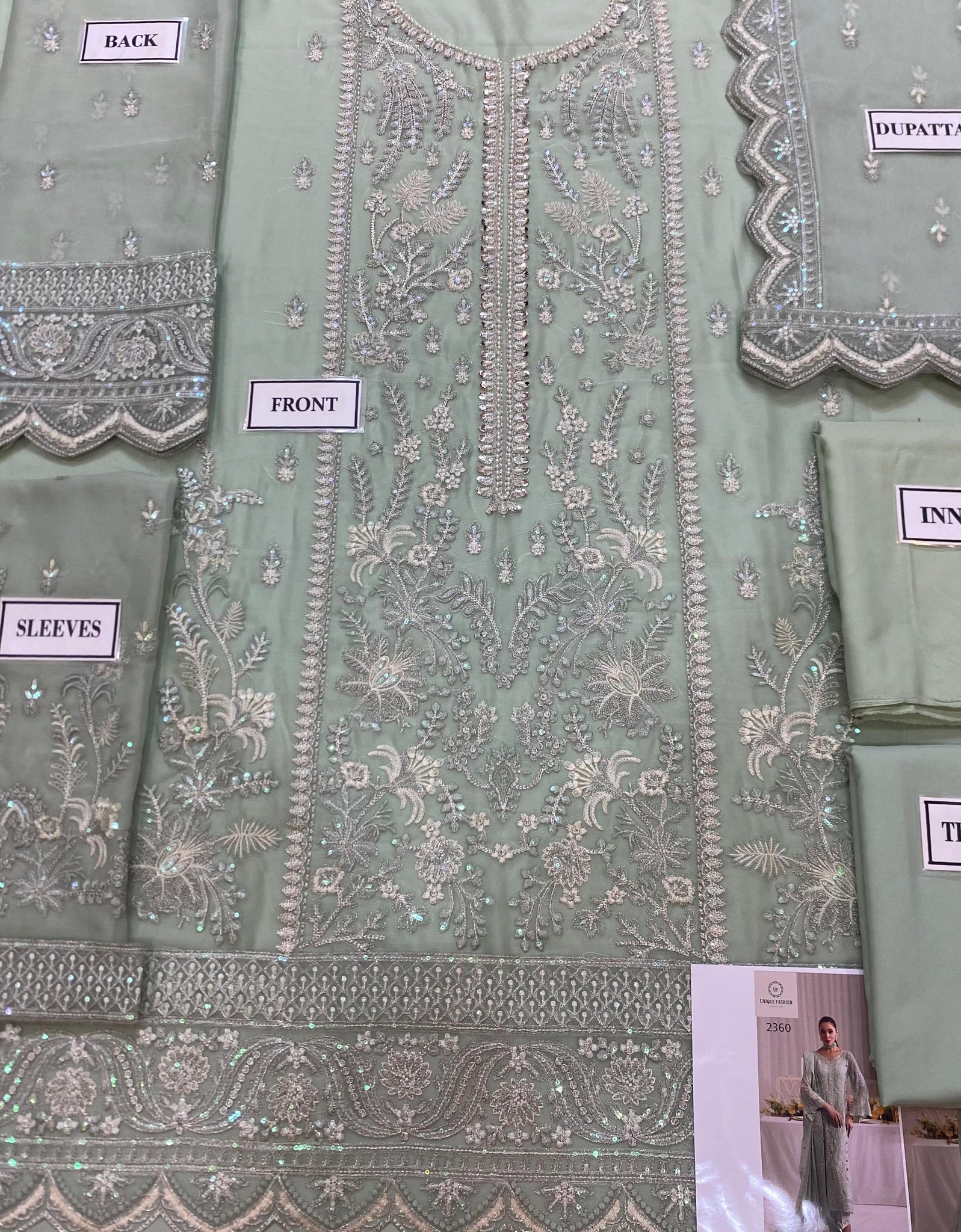 Gulaal – Semi Pure Chiffon Embroidered Suit - Image 14