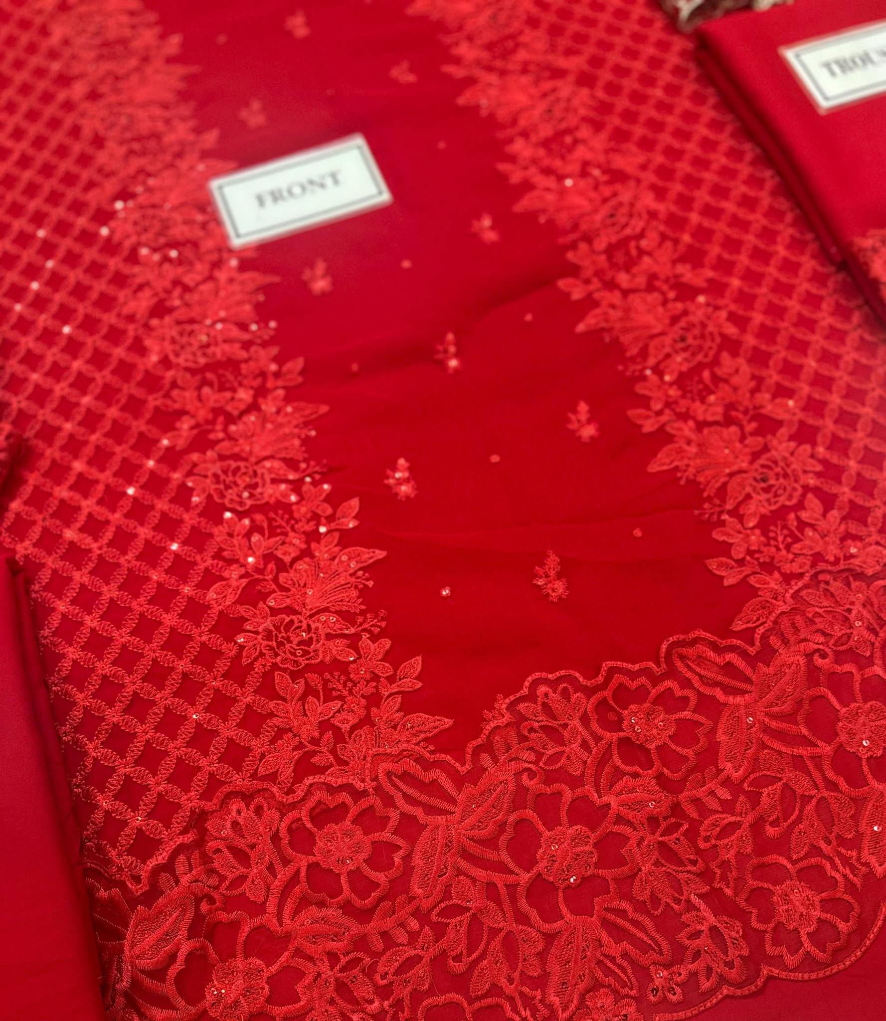 Azure - Semi Pure Chiffon Embroidered Suit - Image 10