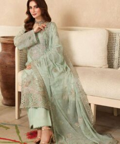 Alternative view of Semi Pure Embroidered Chiffon Suit