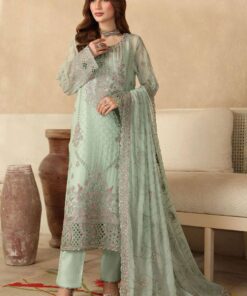 Semi Pure Embroidered Chiffon Suit