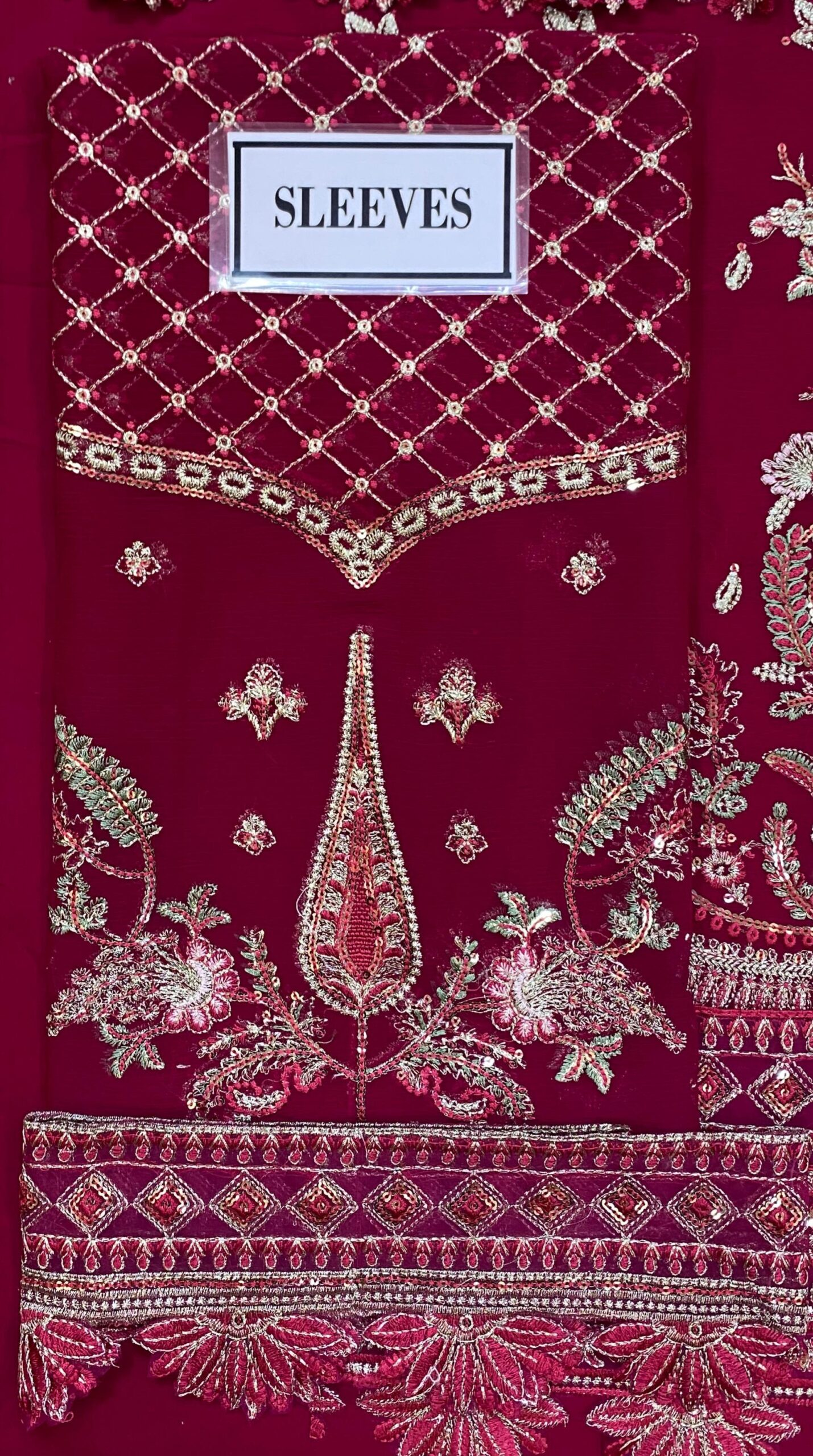 Gulaal - Embroidered & Sequined Chiffon Suit - Image 7