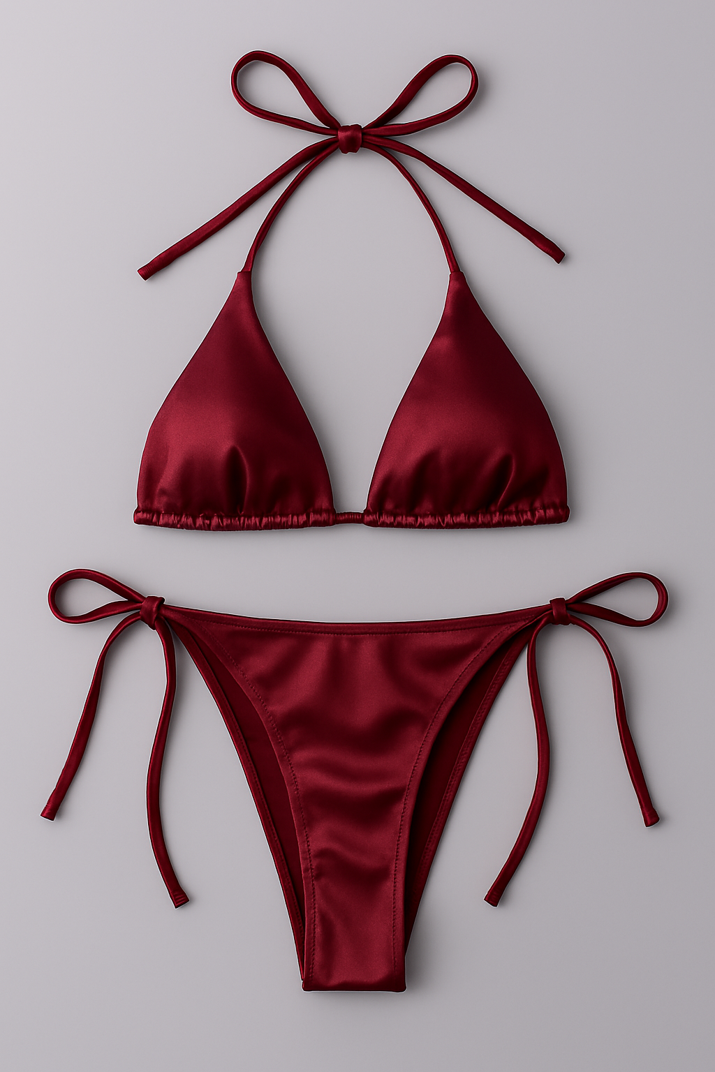 Women’s Bikini Set – Halter Neck Triangle Top & Adjustable Side-Tie Bottom - Image 6