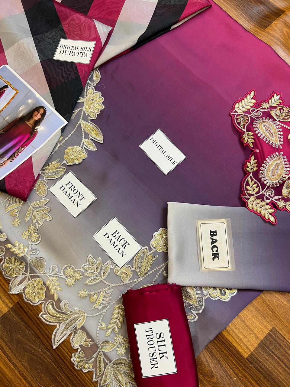 Pure Shamooz Suit - 3 Blending Colours (Pink) - Image 5