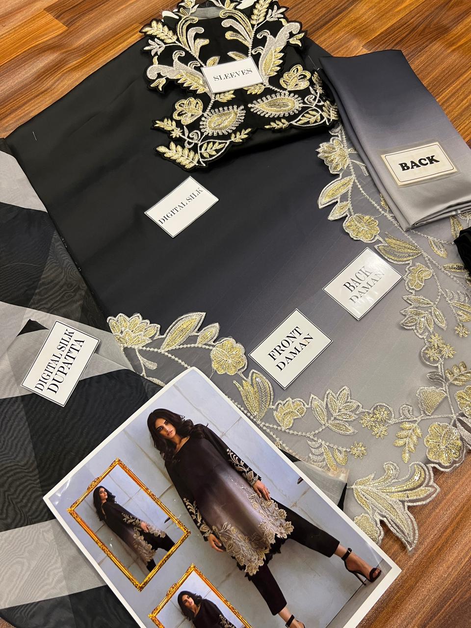 Pure Shamooz Suit - 3 Blending Colours (Black) - Image 3