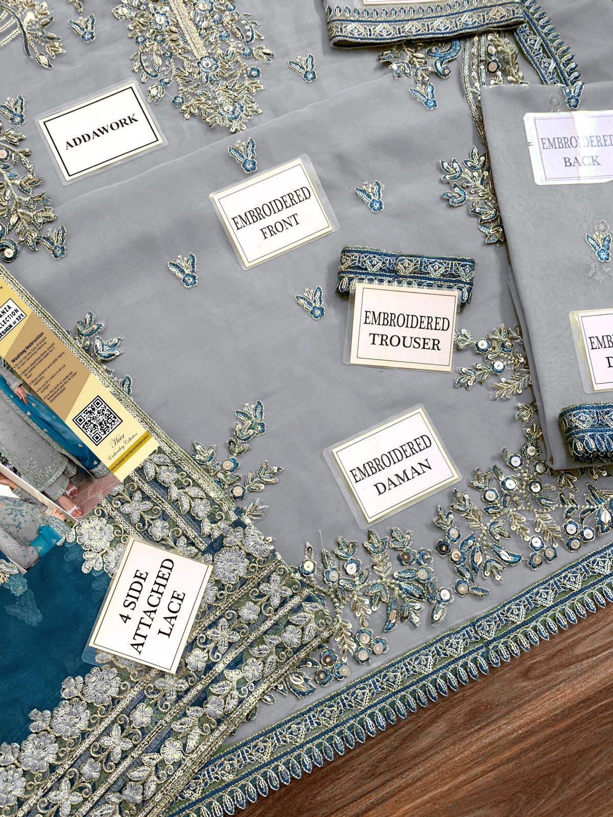 Heer's - Embroidered Organza Suit - Image 5