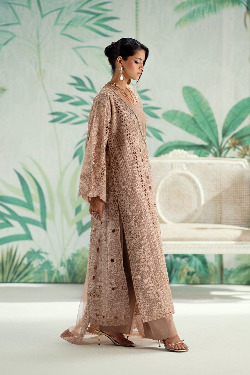 Embroidered Organza Suit - Image 2