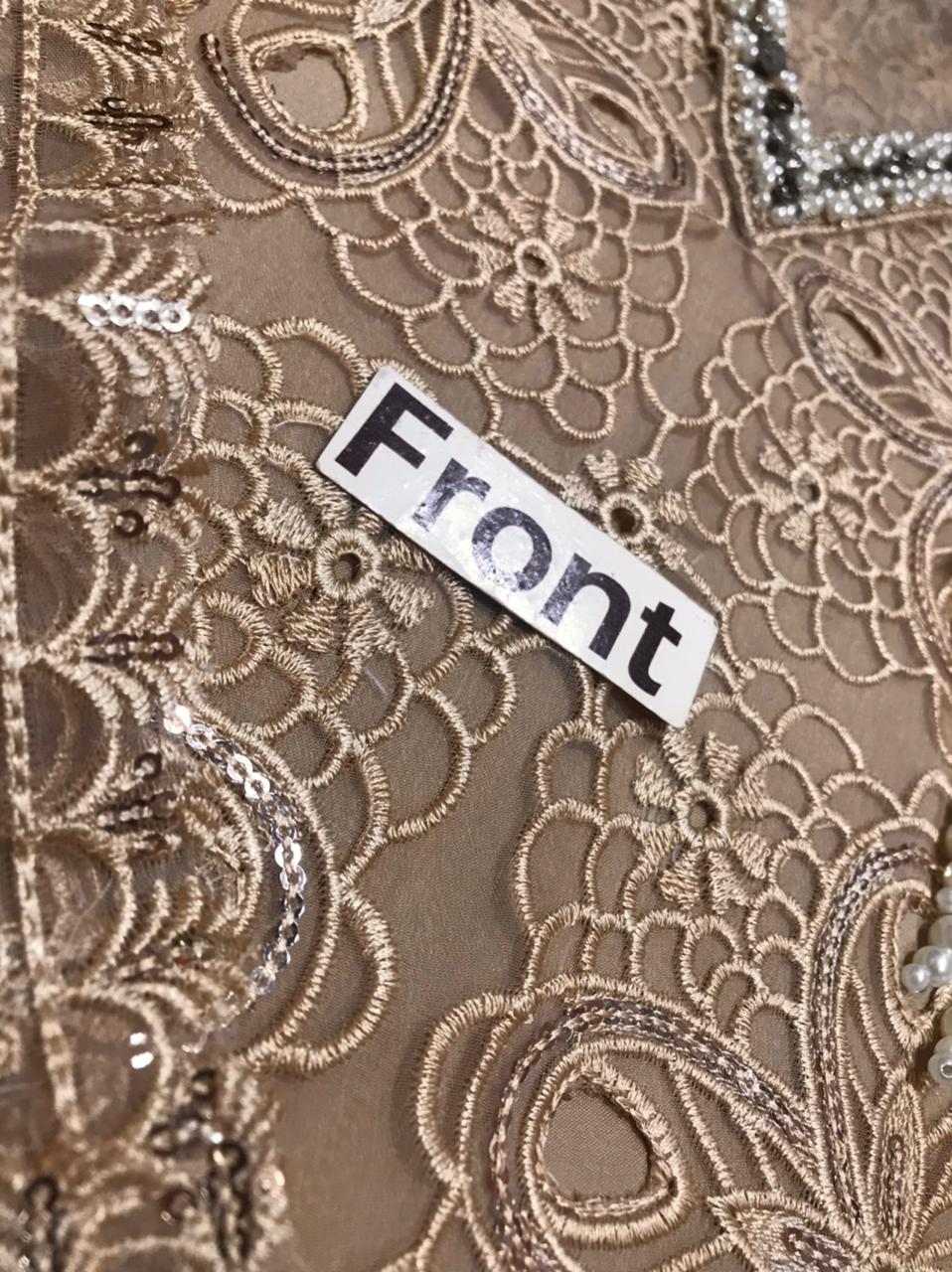 Embroidered Organza Suit - Image 6