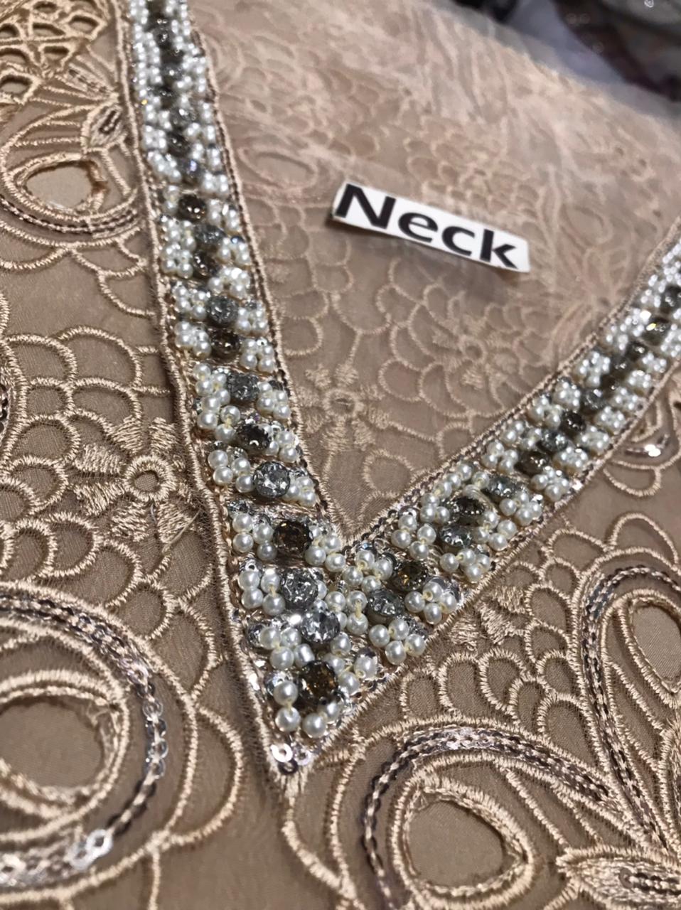 Embroidered Organza Suit - Image 7