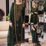 Asim Jofa - Embroidered Chiffon Suit