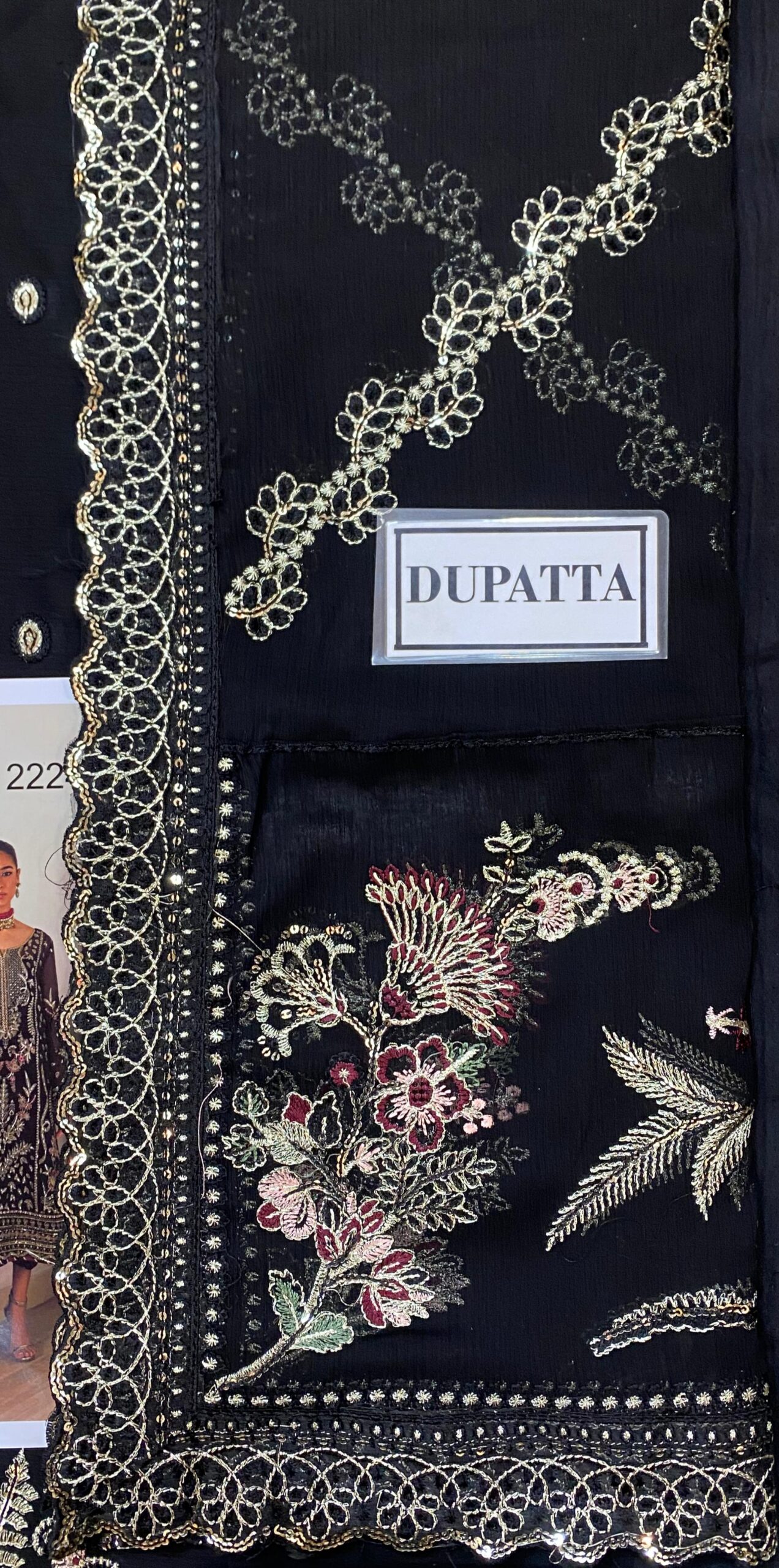 Gulaal - Embroidered & Sequinned Chiffon Suit - Image 7