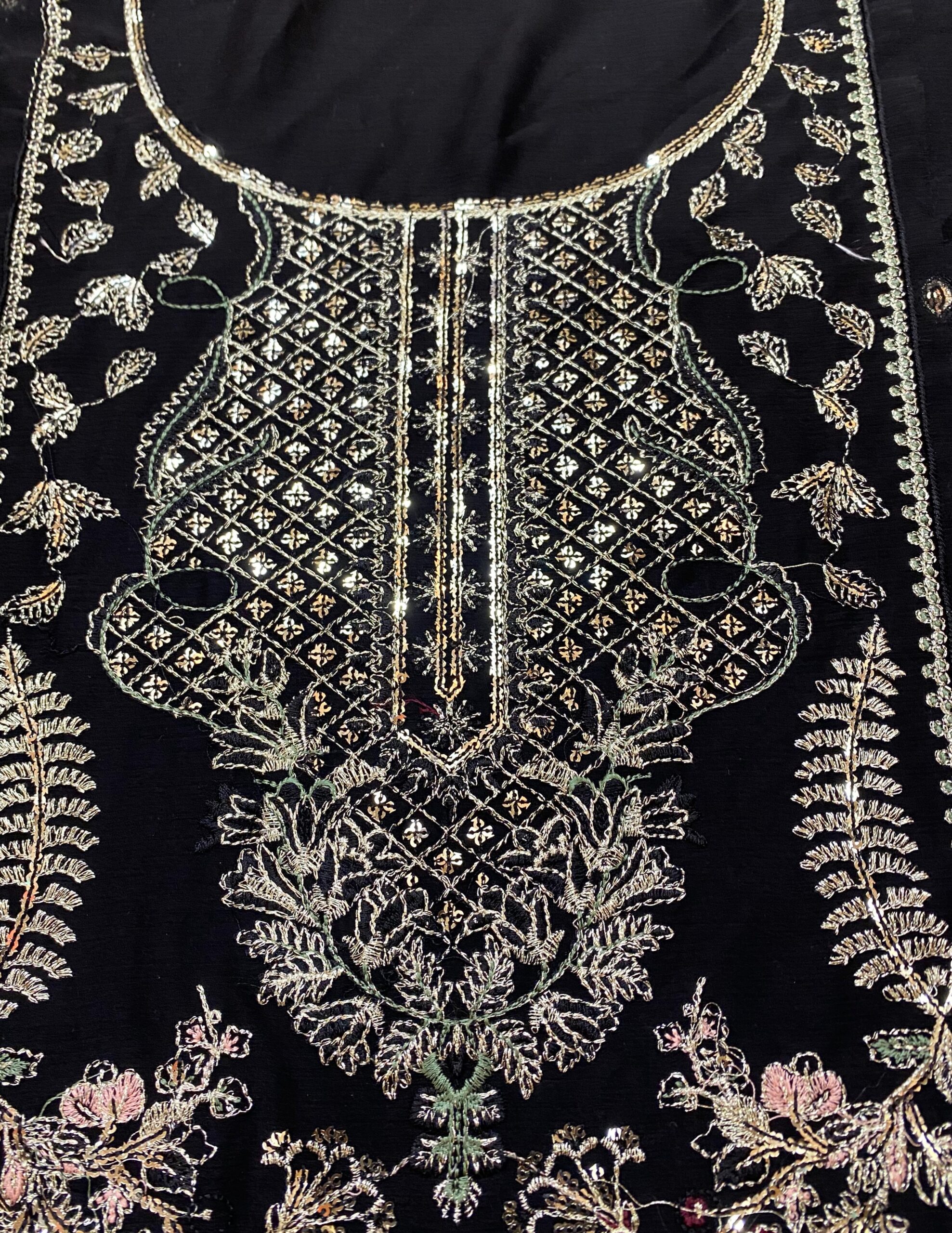 Gulaal - Embroidered & Sequinned Chiffon Suit - Image 9