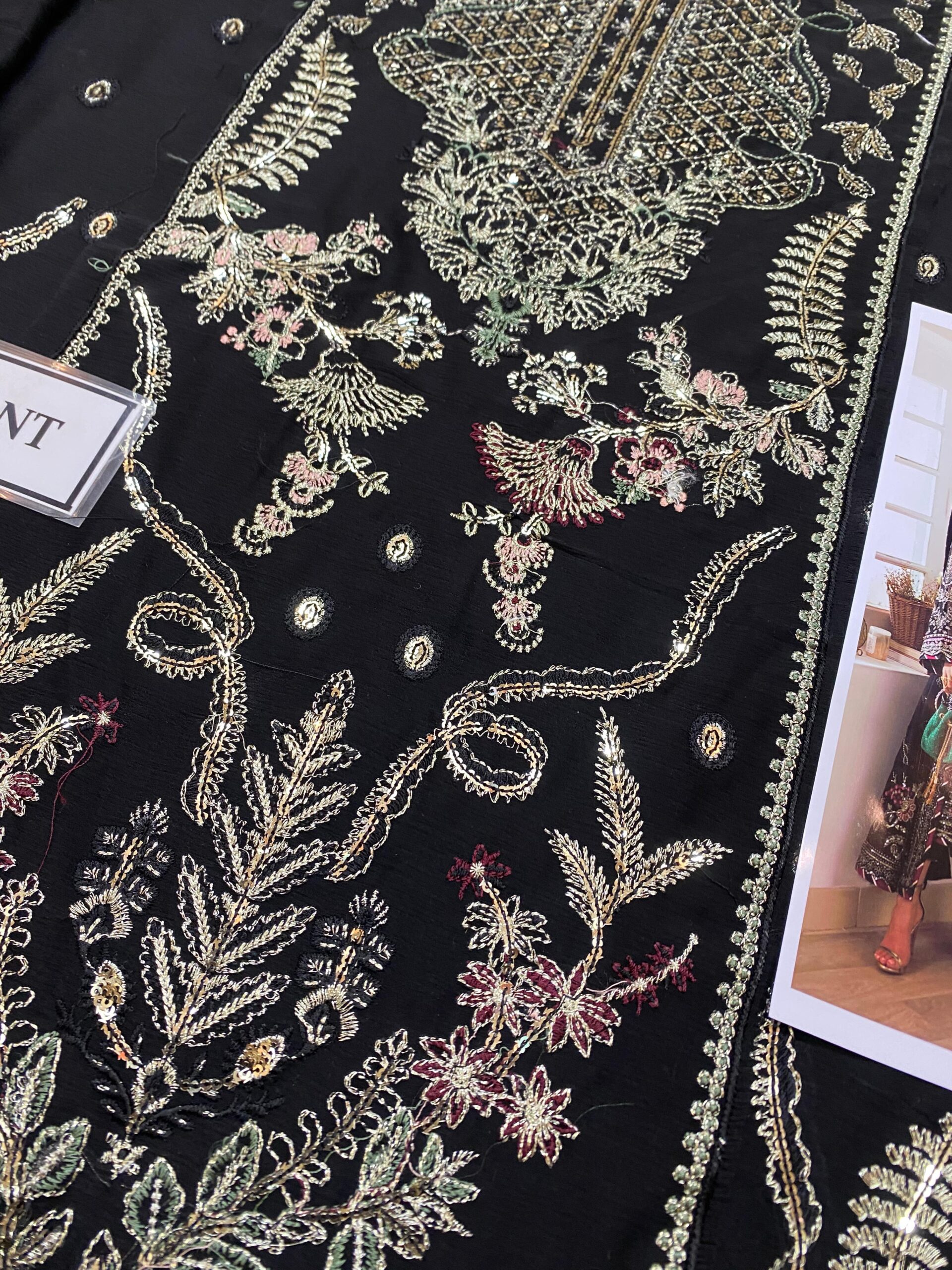 Gulaal - Embroidered & Sequinned Chiffon Suit - Image 12